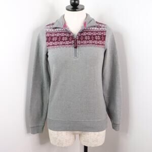 Prince & Fox Women’s XS Fair Isle Pullover Sweatshirt Cozy Casual Long Sleeve